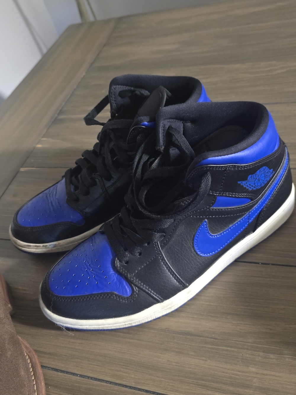 Jordan Royal/Black Mid-Top Sneakers